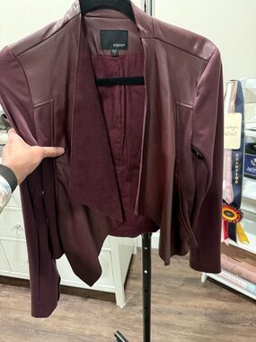 Dyson Plum Open-Front Blazer Jacket